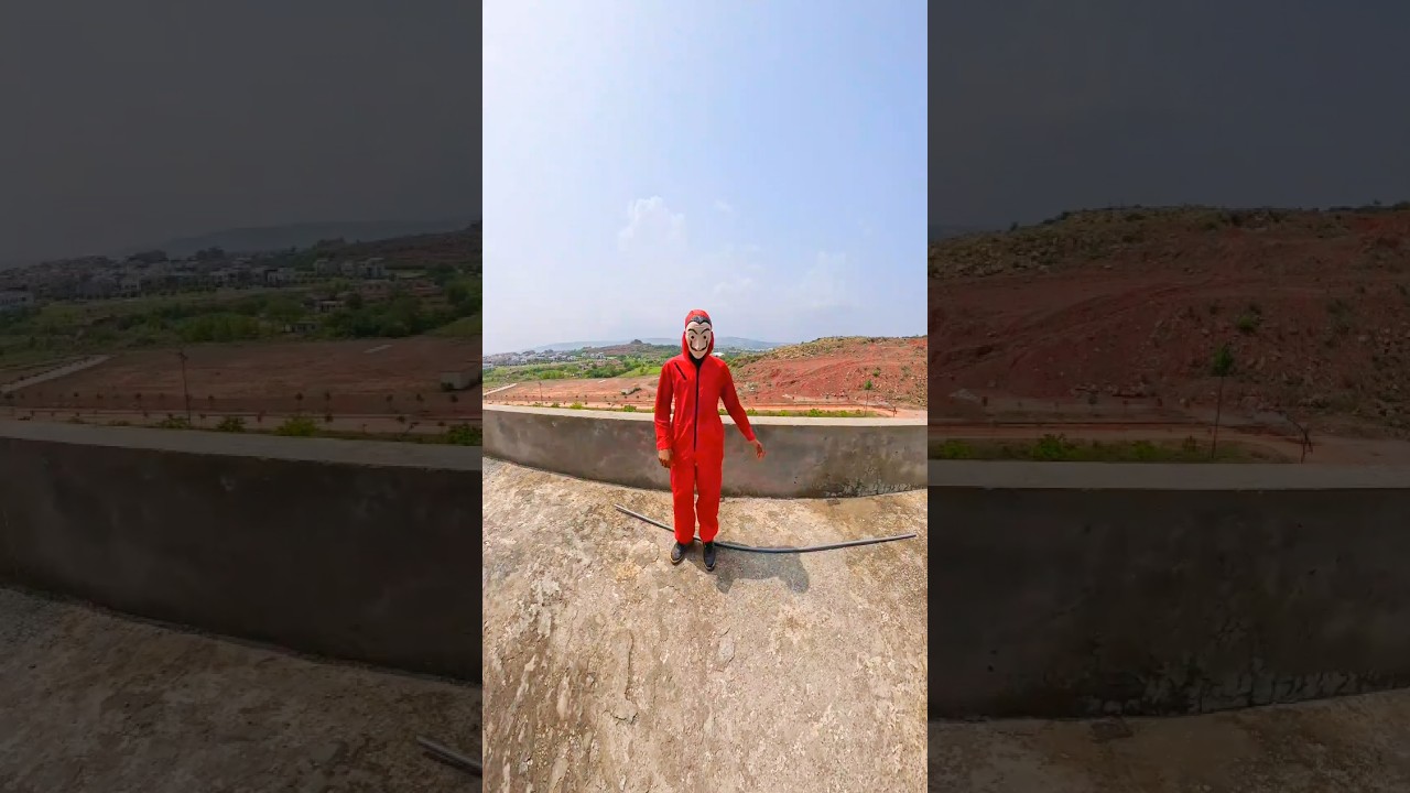 Moneyheist parkour Free running 😂#rooftop #parkourfreerun #moneyheist #parkourlife #shortslife