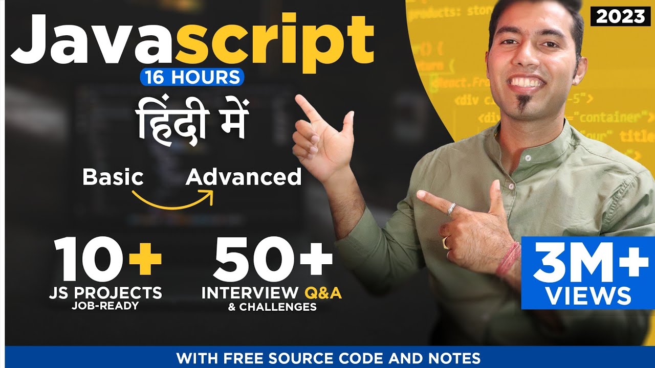 JavaScript Full Tutorial in Hindi | Free Notes & Code Examples 🚀