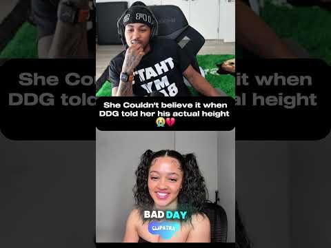 She was shocked after DDG told her his real height😭💔 #ddg #shorts