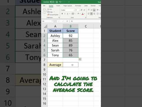 How to calculate average in Excel
