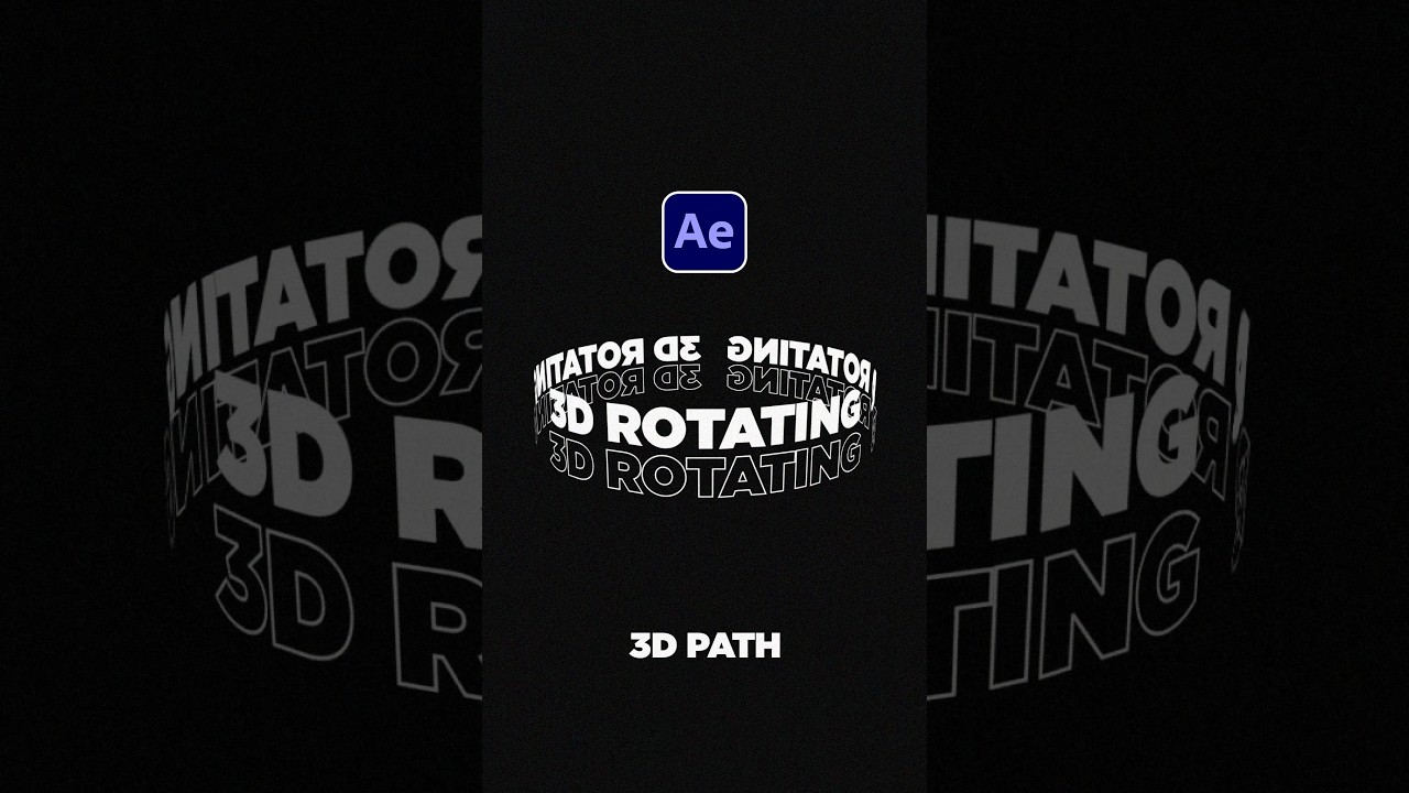 How to Create Rotating 3D Path Text in After Effects 🎥