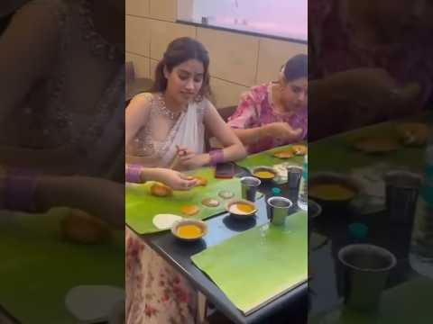 Janhvi Kapoor RELISHES South Indian food at her late mom Sridevi’s favourite place 😍 | #shorts