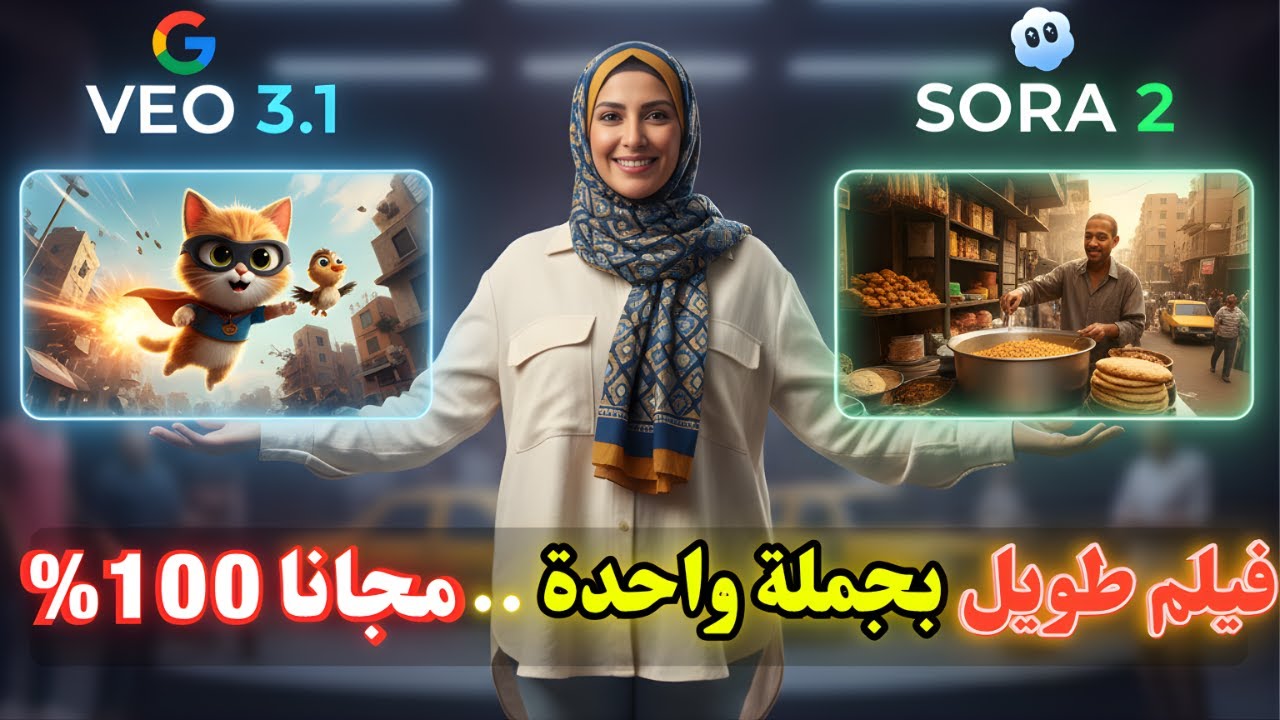 احصل على SORA 2 و VEO3.1 مجانًا لصناعة فيديوهات طويلة 🚀