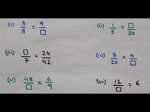 Find Missing Numbers in Equivalent Fractions ✏️