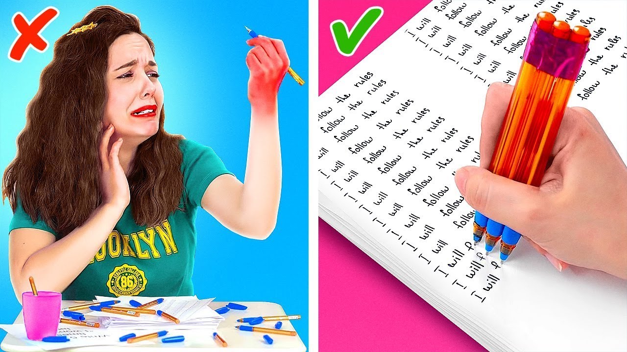 Funny DIY School Hacks & Painting Tips 🎨