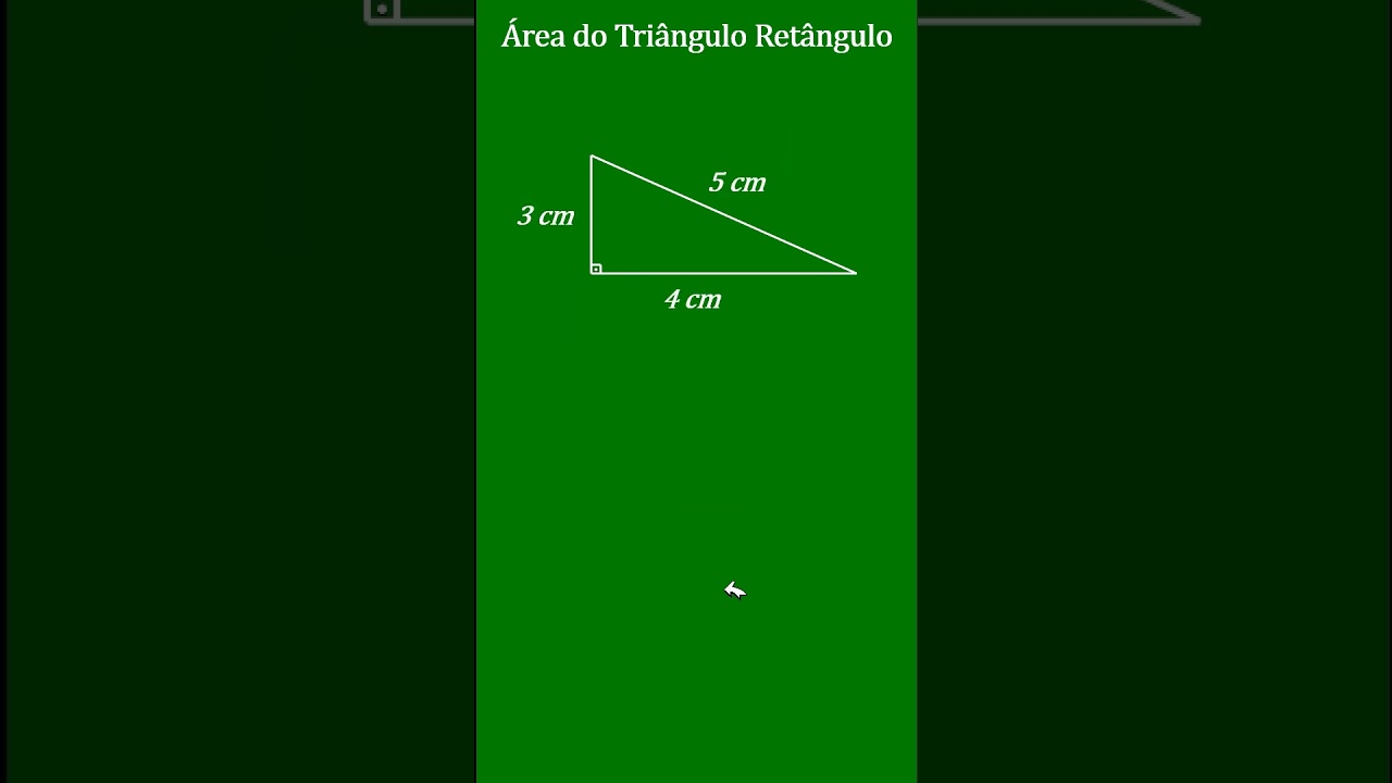 Como Encontrar a Área de um Triângulo Retângulo 🧮 #shorts