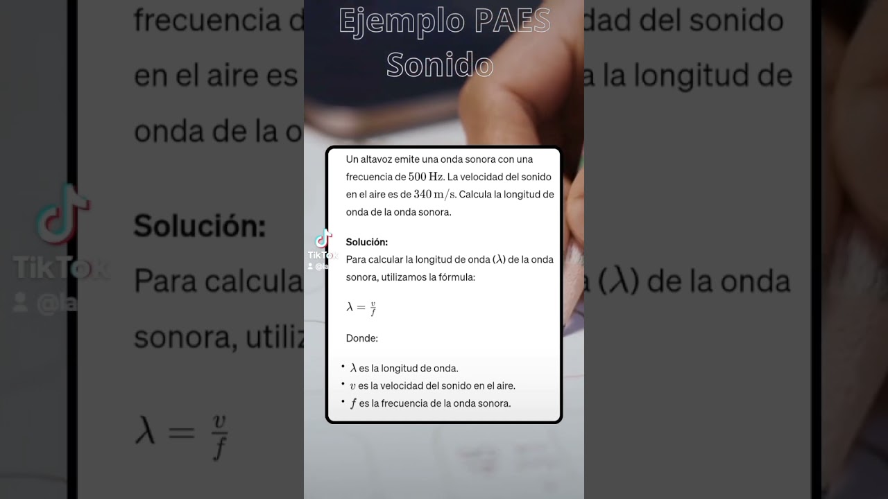 Ejemplo de Sonido en PAES Física 📚