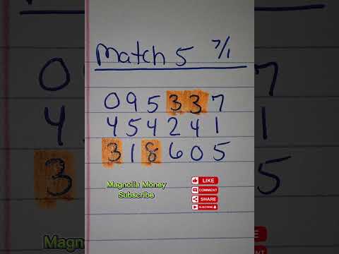 Match 5 Lottery 7/1/25 Strategy Grid for Mississippi and Fantasy 5 Style Games