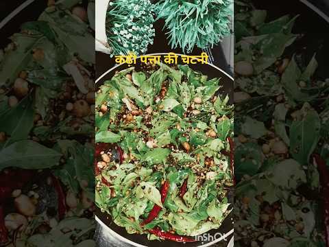 गुनो से भरपुर कड़ी पत्ता की चटनी# recipe #tastyindia #shorts #chatpata #Kadi Patta#chatni#viral