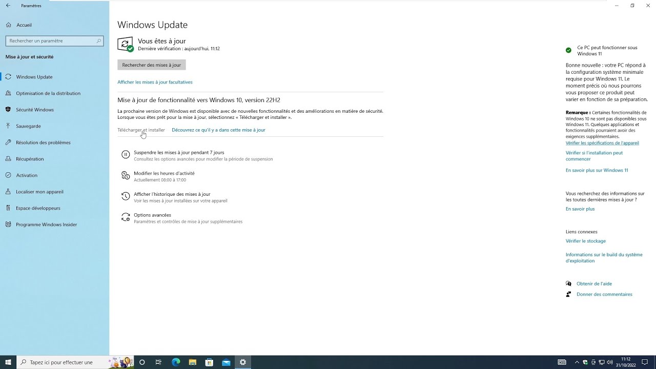 Installer Windows 10 22H2 facilement