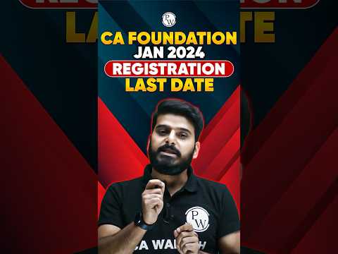 CA Foundation Jan 2025 Registration Late Date #Shorts #CAFoundationRegistration #ICAI