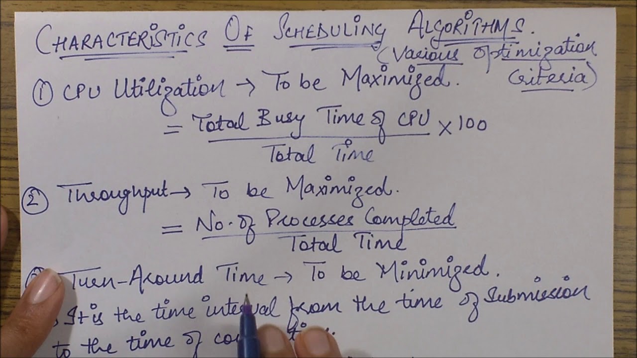 Scheduling Algorithms & Optimization Criteria