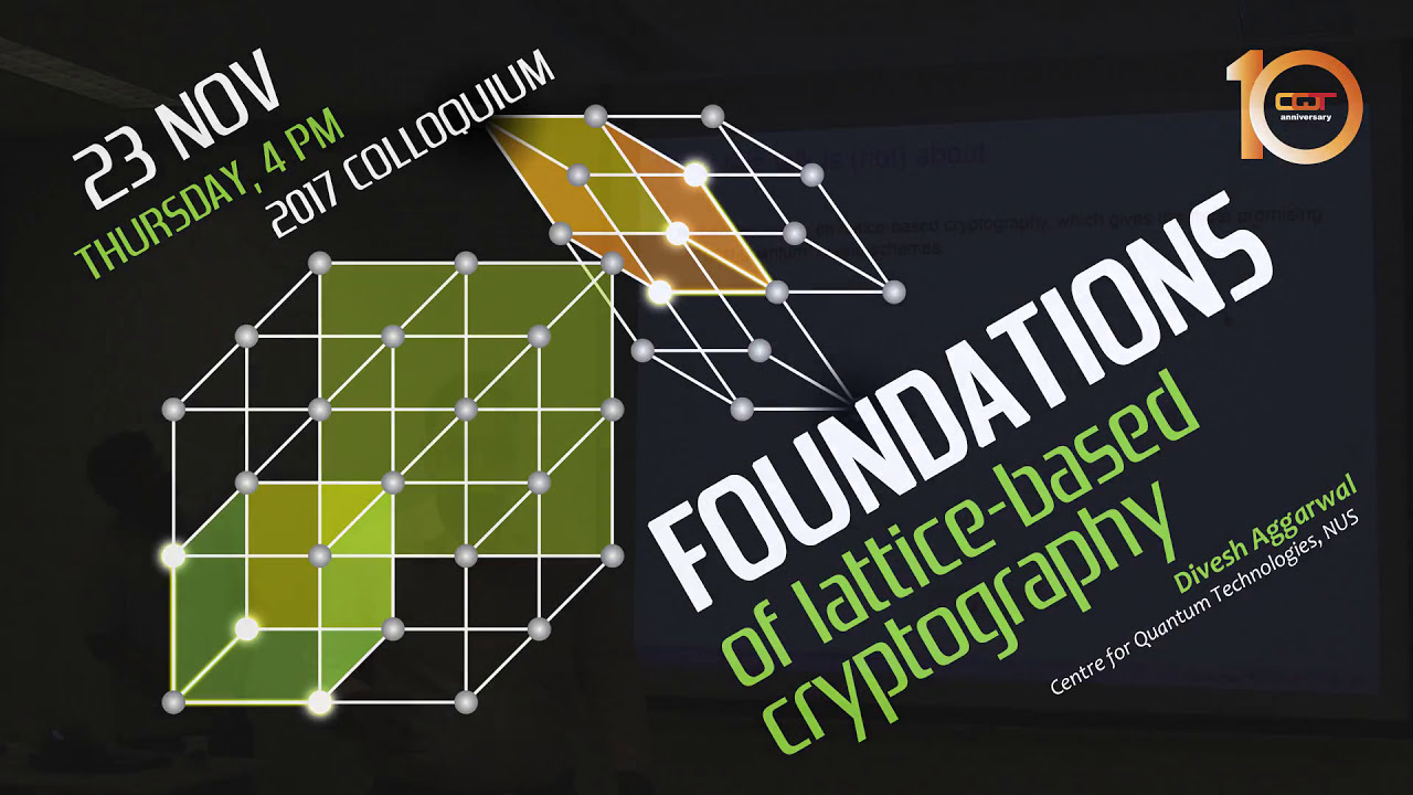 COLLOQUIUM: Foundations of Lattice-based Cryptography (November 2017)