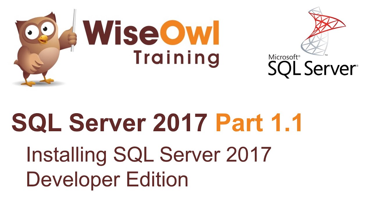 SQL Server 2017 Developer Edition Installation Guide