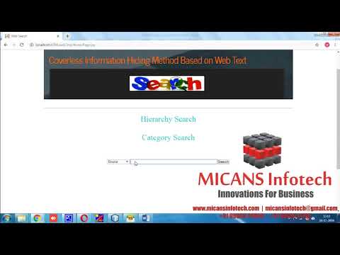 COVERLESS INFORMATION HIDING METHOD BASED ON WEB TEXT JAVA PROJECT