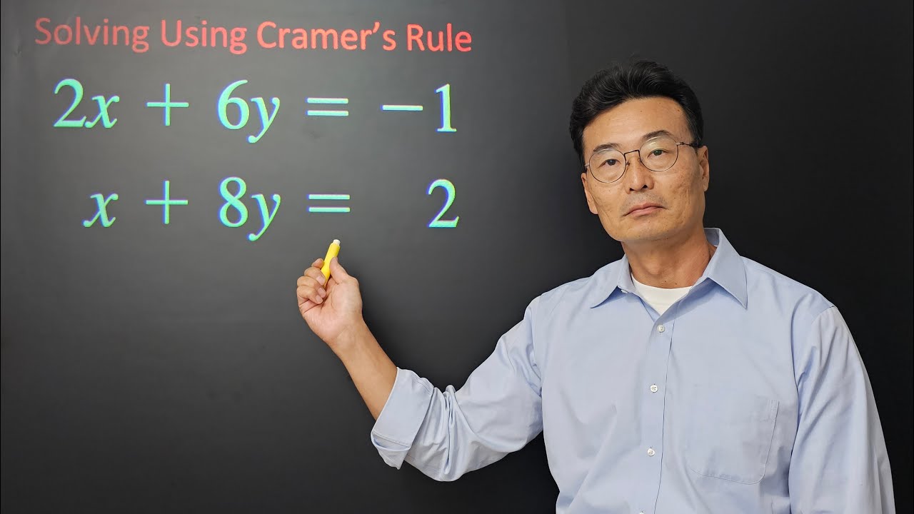 Solving 2x2 Equations with Matrices & Cramer's Rule