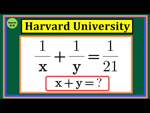 Harvard University| A Very Nice Algebra Olympiad Maths Problem | Can you solve this?