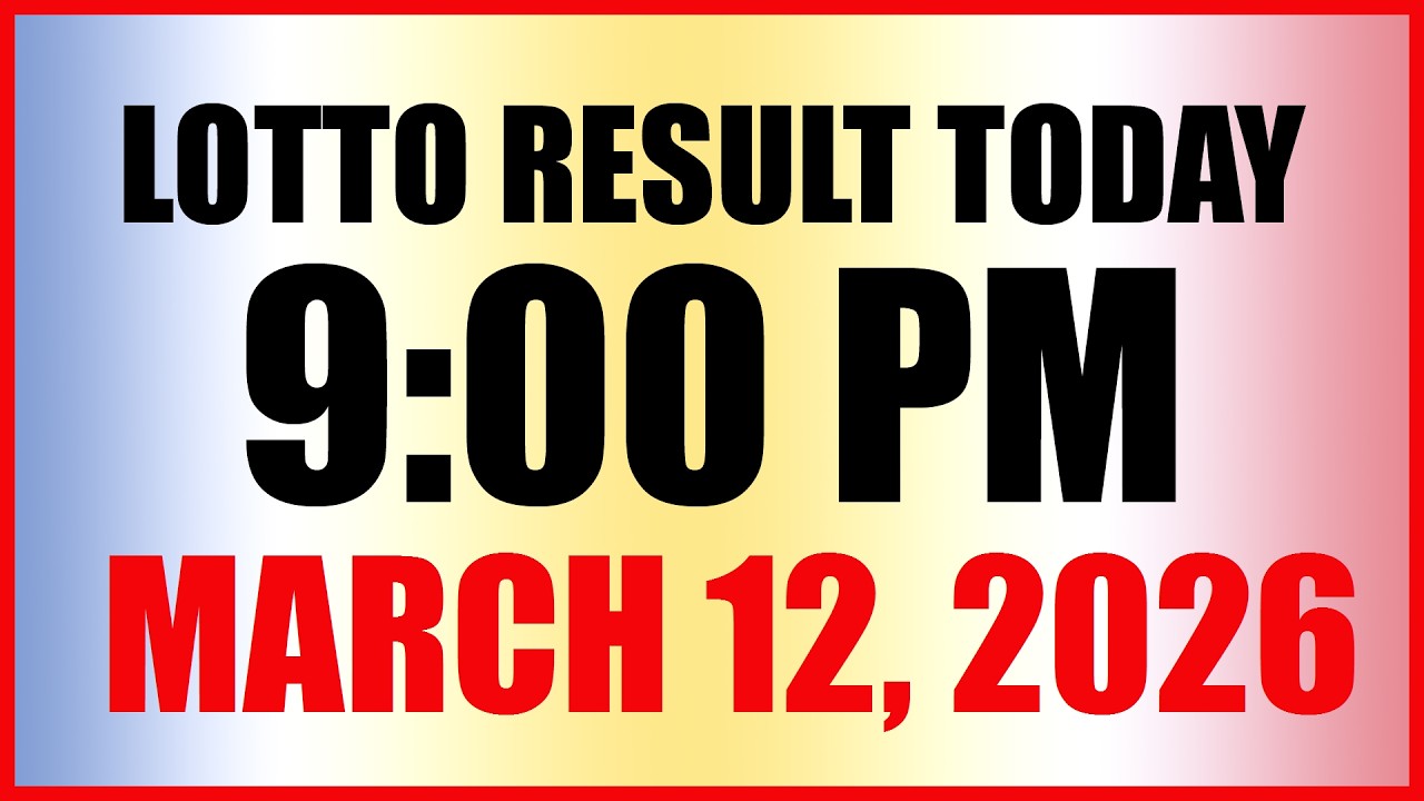 Lotto Result Today 9pm Draw March 12, 2026 Swertres Ez2 PCSO