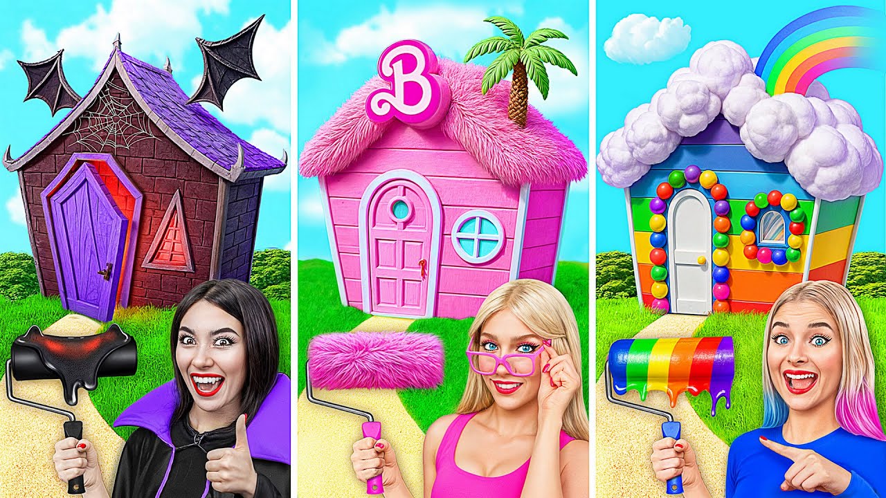 Rumah Satu Warna Challenge: Vampir, Barbie & Unicorn Seru! π¨