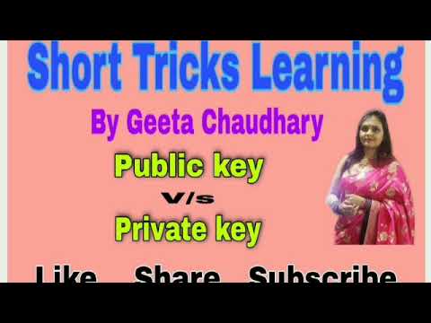 public key and private key in Cryptography | in hindi by geeta chaudhary