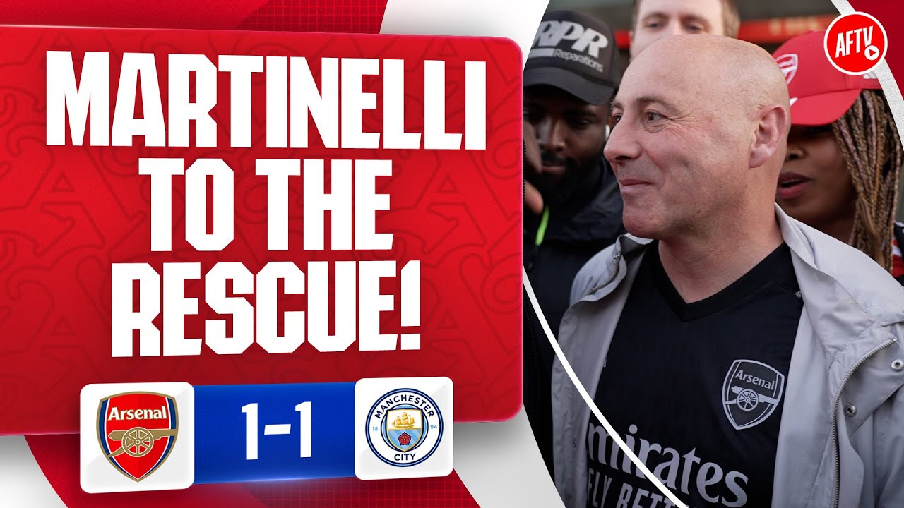 Martinelli Saves the Day! Arsenal Draws 1-1 with Man City ⚽