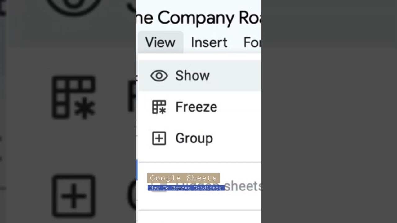 Hide Gridlines in Google Sheets