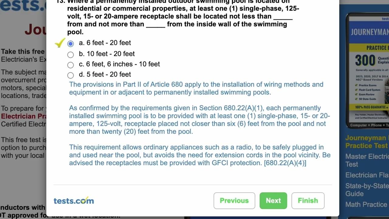 Journeyman Electrician Practice Test 📝