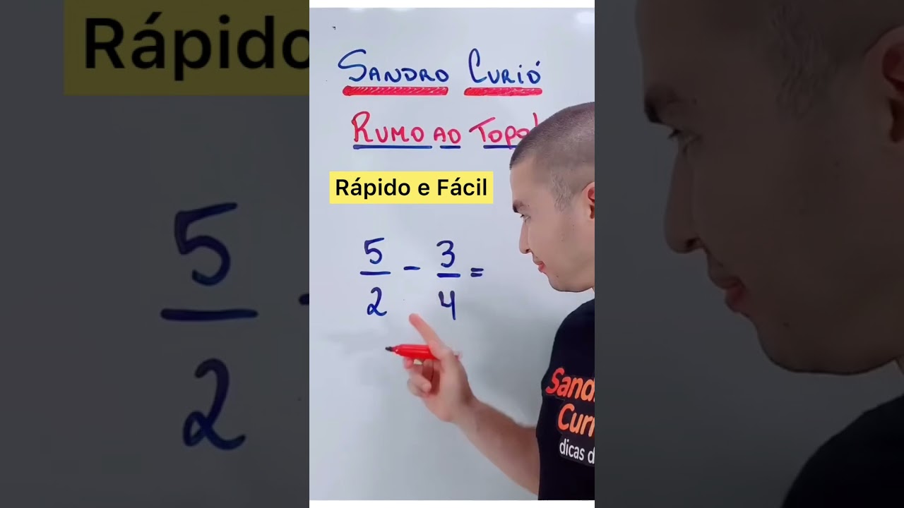 Subtração de Frações Fácil com Método Curió ✨