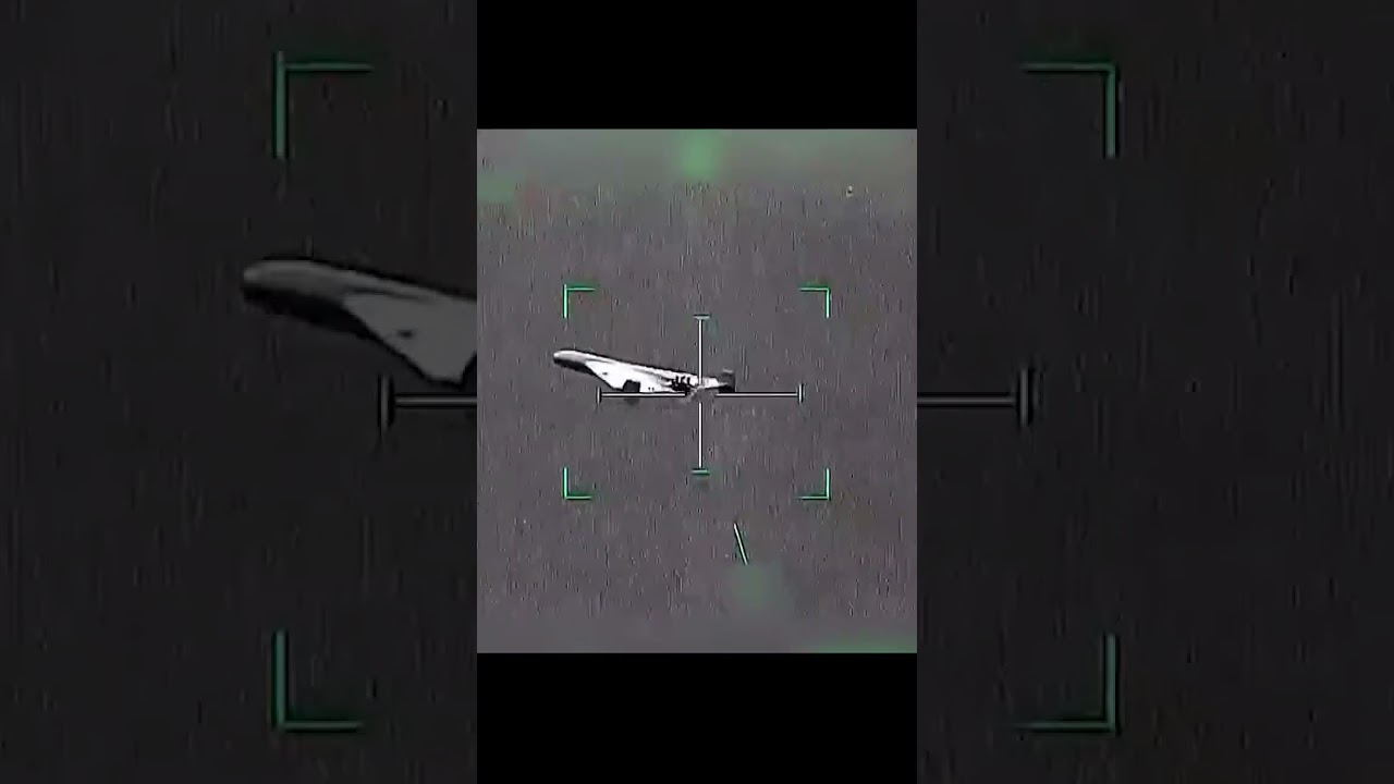 UAE's Defence Ministry shows the UAE Air Force shooting down Iranian drones over water