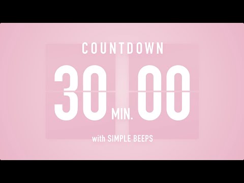 30 Minute Countdown Timer ๐ธ Flip Clock with Simple Beeps ๐