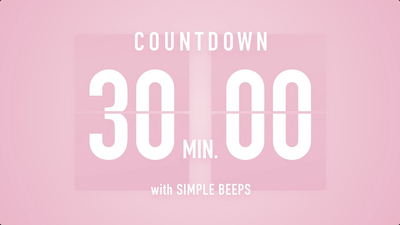 30-Minute Flip Countdown Timer with Beep Alerts ⏰