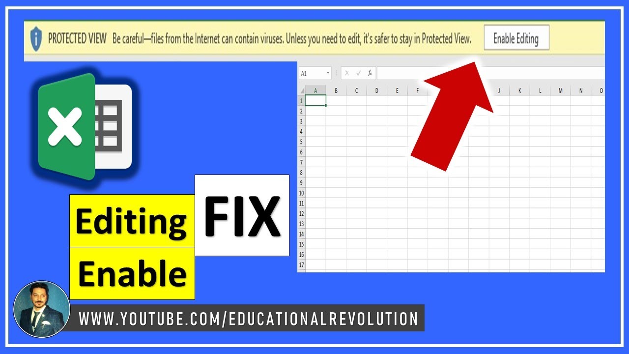 Disable 'Enable Editing' Button in Excel