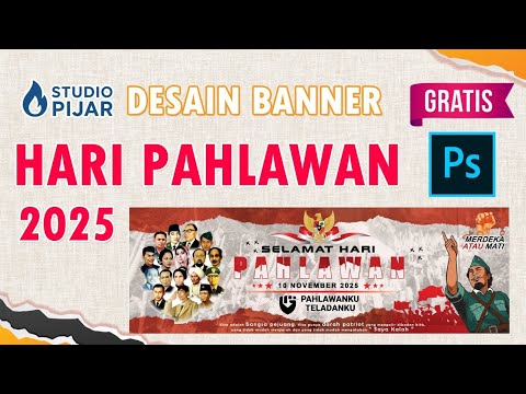 DESAIN SPANDUK HARI PAHLAWAN 2025 FREE PSD