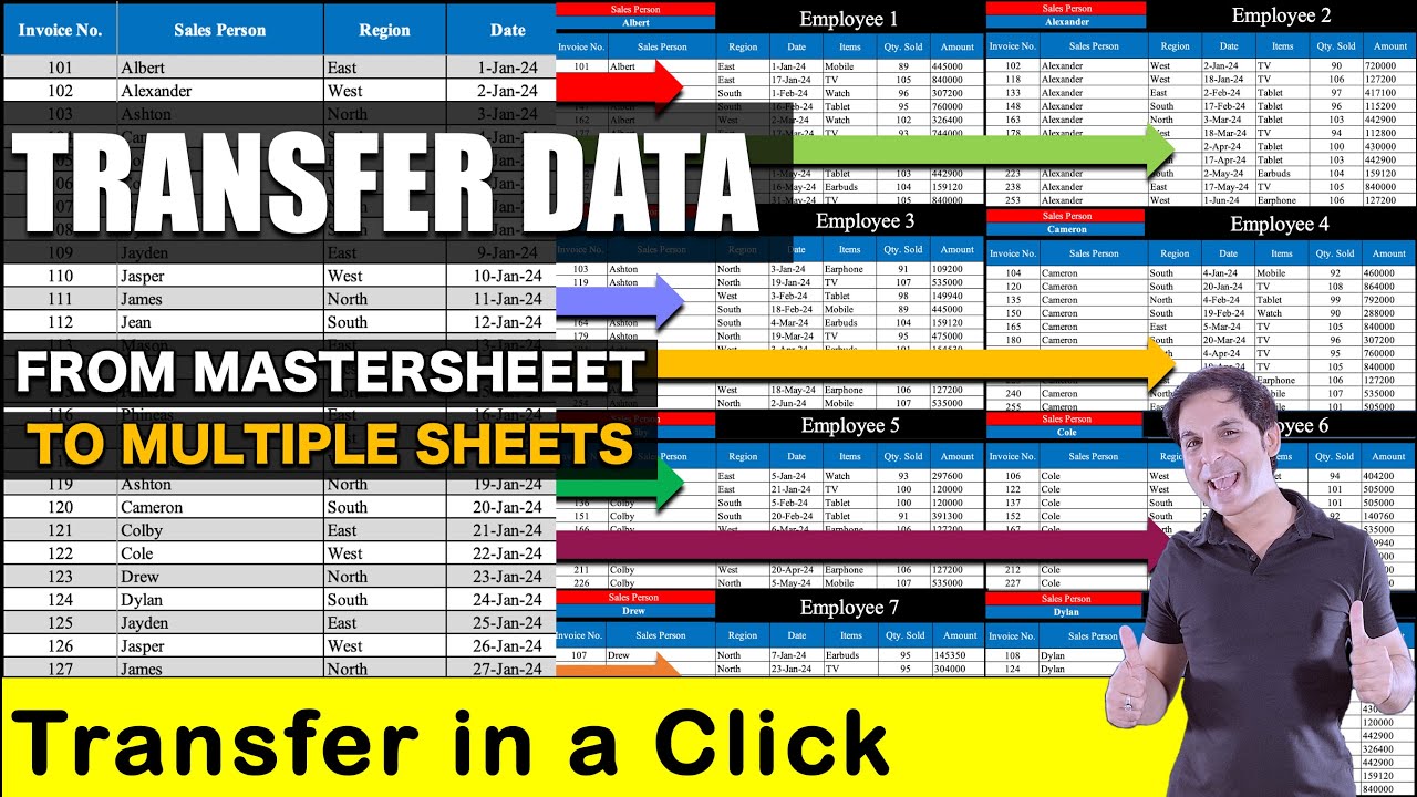 Transfer Data from Master Sheet to Multiple Sheets 2024