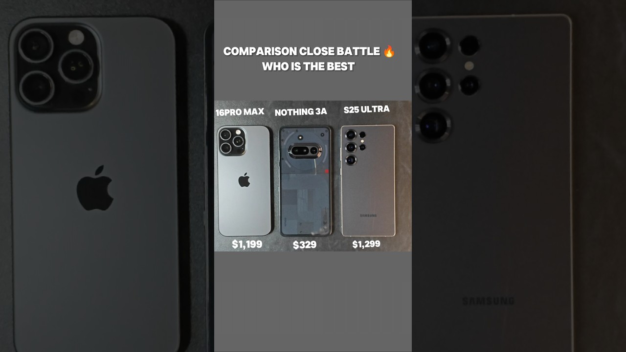 "Speed Test: iPhone 16 Pro Max vs S25 Ultra vs Nothing 3a – Who’s Faster?" #shortsfeed #shorts