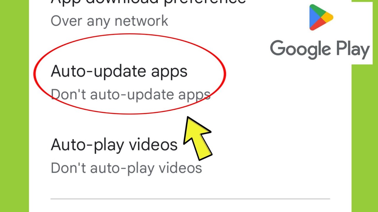 Google Playstore | Auto-update apps settings