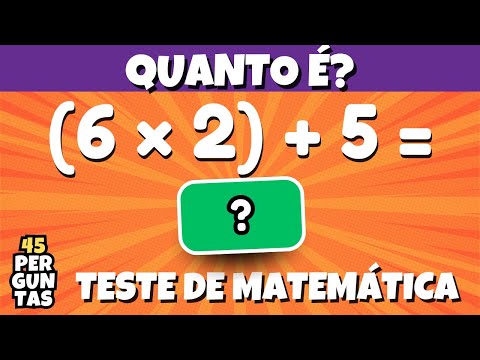 Quiz de Matemática | 45 Perguntas ⏳ Fácil, Médio e Difícil!