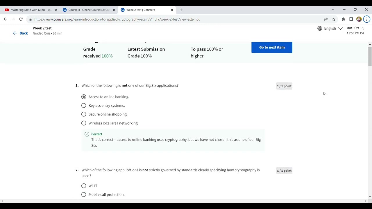 Master the Basics of Applied Cryptography: Week 2 Quiz Answers 🔐