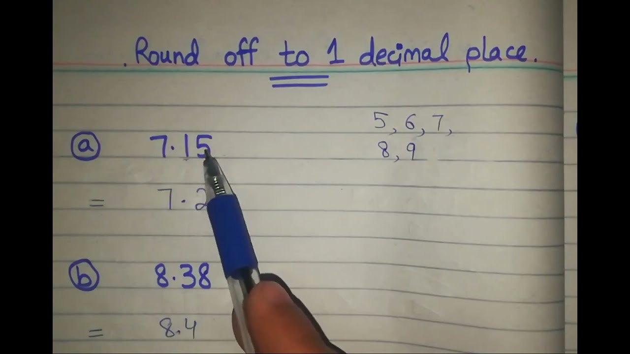 Rounding Off to 1 Decimal Place: Examples of 7.15 and 8.38