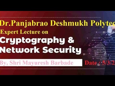 Expert Lecture on Cryptography and Network Security