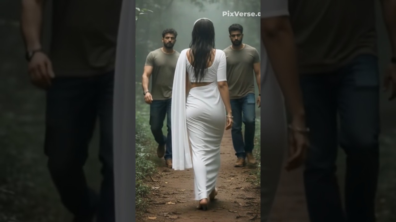 Grace in the Rain 🌧️ | Mesmerizing Digital Art of a Mysterious Saree Beauty