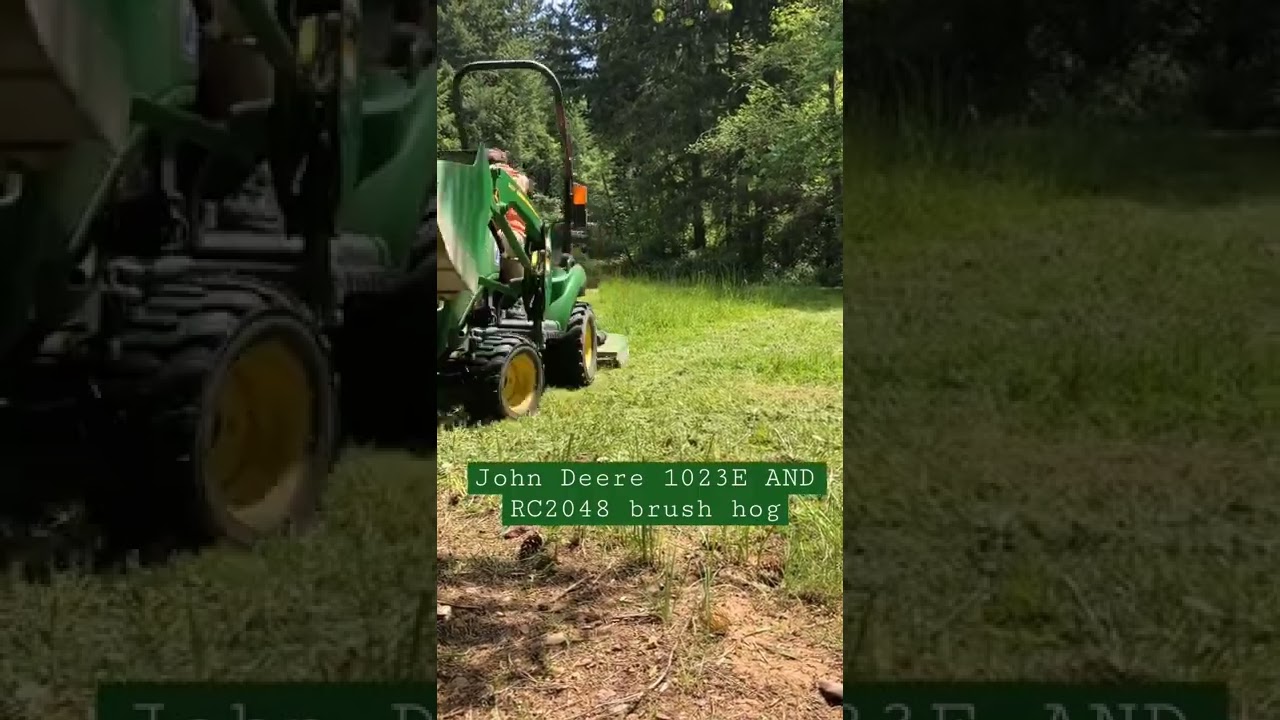 John Deere 1023E & RC2048 Brush Hog 🛠️