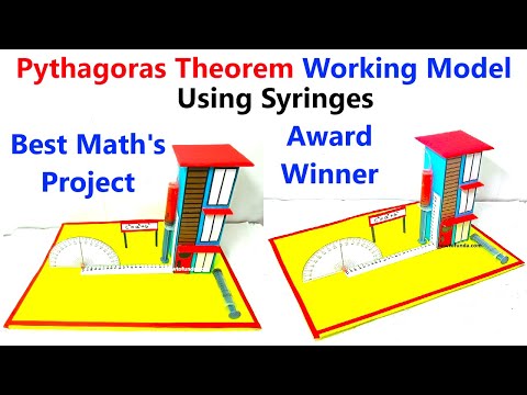 pythagoras theorem working model maths project using syringes - howtofunda @craftpiller