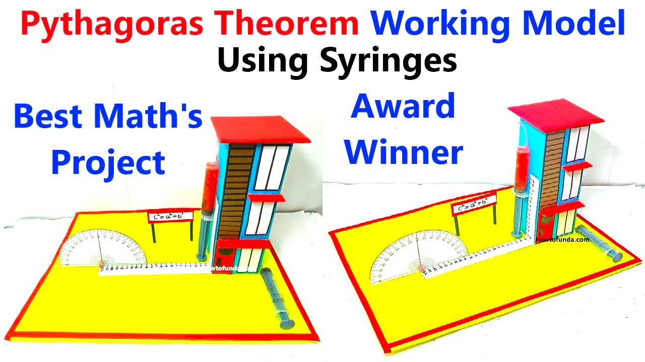 DIY Pythagoras Theorem Model with Syringes 🧪 | Easy Math Project for Students