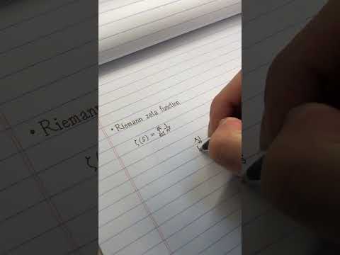 [Handwriting Math challenge] Riemann zeta function in aesthetic handwriting #calligraphy