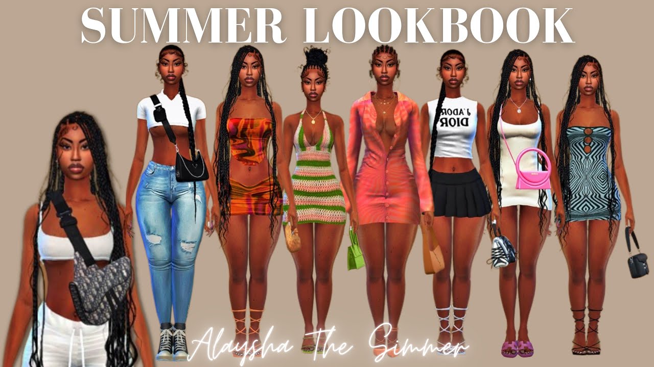 Summer Lookbook CC Folder for Sims 4 ☀️