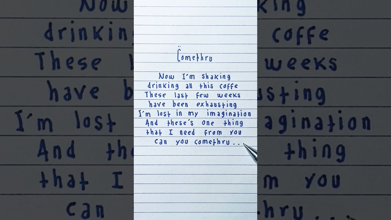 Jeremy Zucker - comethru Lyrics ☕