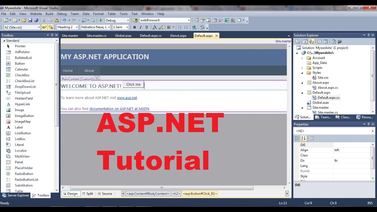 ASP.NET Tutorial: Intro & First Web Site 🚀