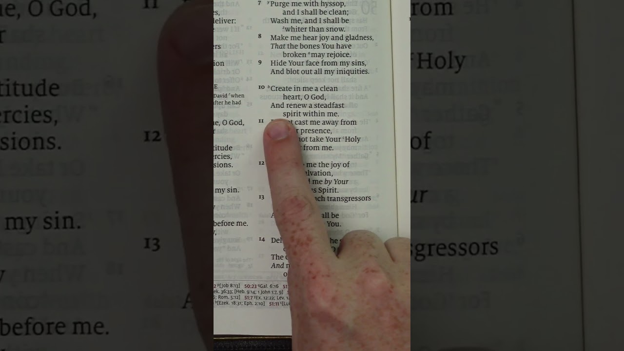 Create a Clean Heart - Bible Verse of the Day ✨