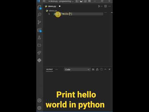 Print hello world in python || Print hello world in python in vs code